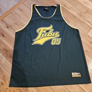 Y2K Fubu Sports Collection Vintage Basketball 05 Jersey Hip-Hop Size XXL Green